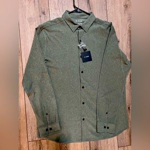 BRAND NEW!!  Men’s Commuter Long Sleeve Dress Shirt-Dark Green